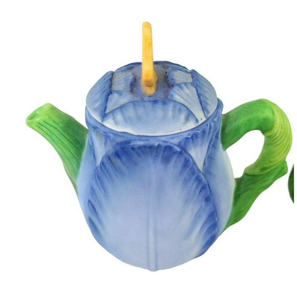 Vintage Set (3) Mini Teapot Set Seasons Flower Spring Sunflower Peony Tulip - Picture 5 of 14